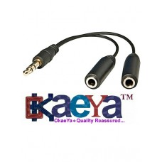 OkaeYa- 3.5mm Male to Female Y Splitter AUX Stereo Splitter Cable for iPod/iPhone/PC/MP3/Laptop (Black)